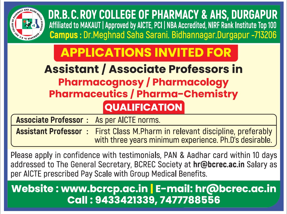 Applications Invited for Assistant / Associate Professor (Click Here)